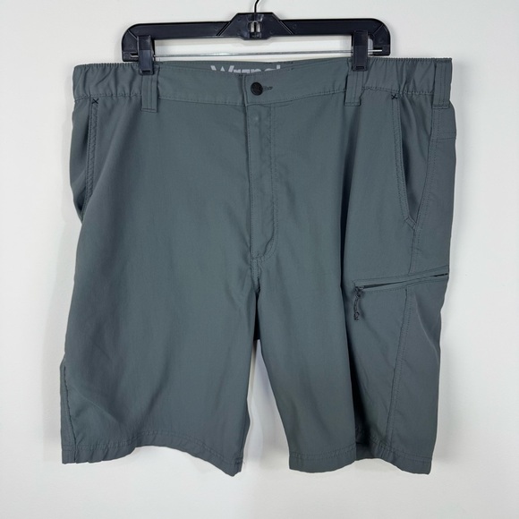 Wrangler Gray Grey Mens Outdoor Performance Chino Shorts - Picture 1 of 4